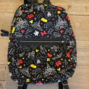 Disney Black Patterned Women's Backpack